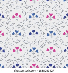 Seamless abstract pattern with the image of flowers
