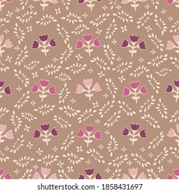 Seamless abstract pattern with the image of flowers
