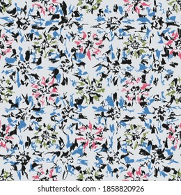 Seamless abstract pattern with the image of flowers
