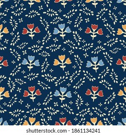 Seamless abstract pattern with the image of flowers
