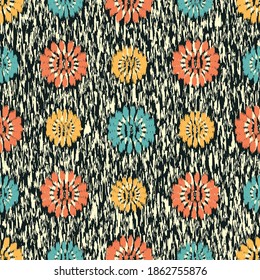 Seamless abstract pattern with the image of flowers
