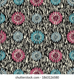 Seamless abstract pattern with the image of flowers
