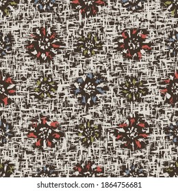 Seamless abstract pattern with the image of flowers
