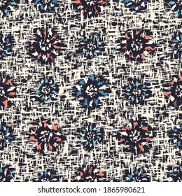 Seamless abstract pattern with the image of flowers
