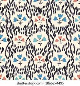 Seamless abstract pattern with the image of flowers
