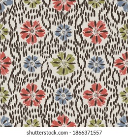 Seamless abstract pattern with the image of flowers
