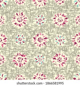Seamless abstract pattern with the image of flowers
