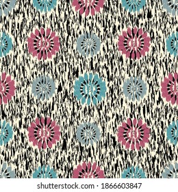 Seamless abstract pattern with the image of flowers
