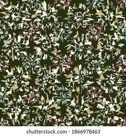 Seamless abstract pattern with the image of flowers
