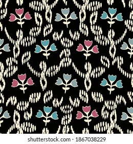 Seamless abstract pattern with the image of flowers

