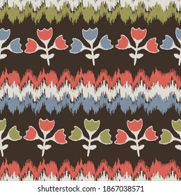 Seamless abstract pattern with the image of flowers
