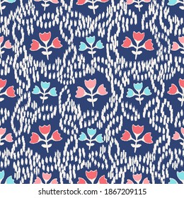 Seamless abstract pattern with the image of flowers
