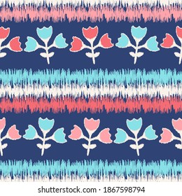 Seamless abstract pattern with the image of flowers

