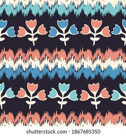 Seamless abstract pattern with the image of flowers
