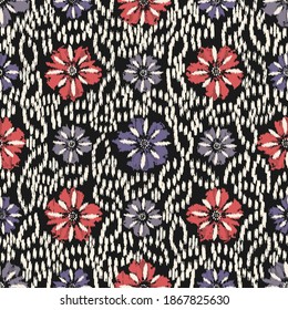 Seamless abstract pattern with the image of flowers
