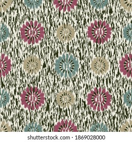 Seamless abstract pattern with the image of flowers
