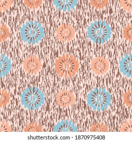 Seamless abstract pattern with the image of flowers
