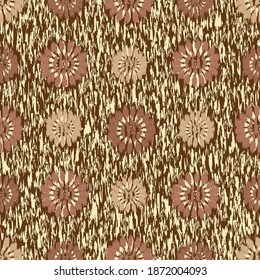 Seamless abstract pattern with the image of flowers
