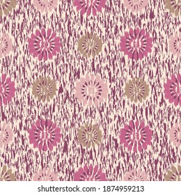 Seamless abstract pattern with the image of flowers
