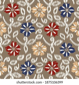 Seamless abstract pattern with the image of flowers
