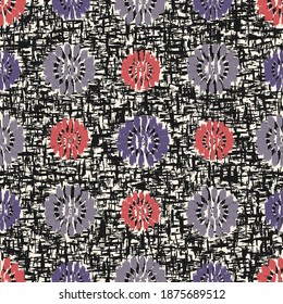 Seamless abstract pattern with the image of flowers
