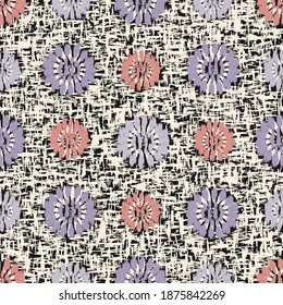 Seamless abstract pattern with the image of flowers
