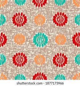 Seamless abstract pattern with the image of flowers
