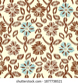 Seamless abstract pattern with the image of flowers
