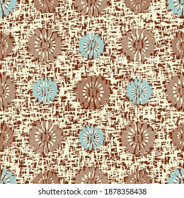 Seamless abstract pattern with the image of flowers
