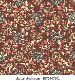 Seamless abstract pattern with the image of flowers

