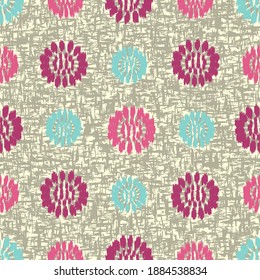 Seamless abstract pattern with the image of flowers
