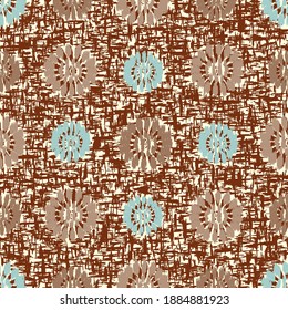 Seamless abstract pattern with the image of flowers
