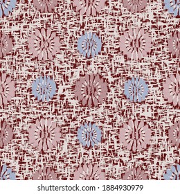 Seamless abstract pattern with the image of flowers
