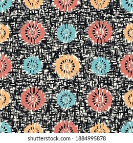 Seamless abstract pattern with the image of flowers
