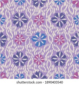 Seamless abstract pattern with the image of flowers
