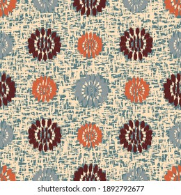 Seamless abstract pattern with the image of flowers
