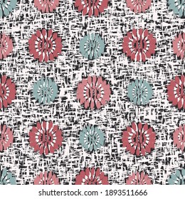 Seamless abstract pattern with the image of flowers
