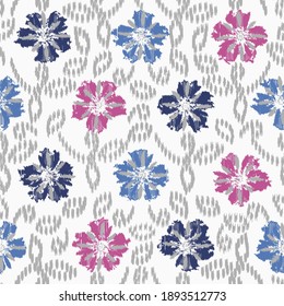 Seamless abstract pattern with the image of flowers
