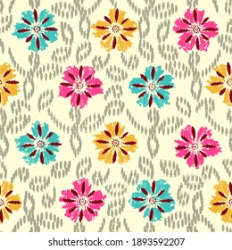 Seamless abstract pattern with the image of flowers
