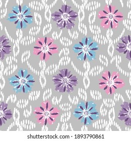 Seamless abstract pattern with the image of flowers

