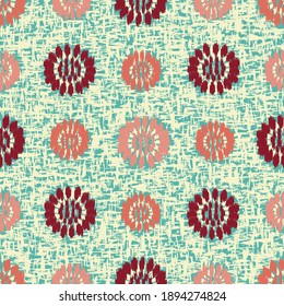 Seamless abstract pattern with the image of flowers
