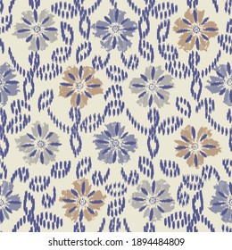 Seamless abstract pattern with the image of flowers
