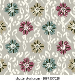 Seamless abstract pattern with the image of flowers
