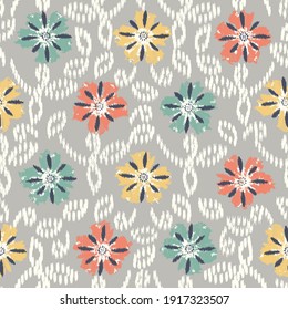 Seamless abstract pattern with the image of flowers
