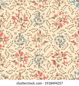 Seamless abstract pattern with the image of flowers
