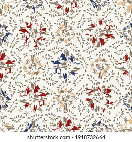Seamless abstract pattern with the image of flowers
