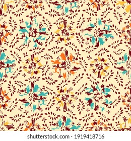 Seamless abstract pattern with the image of flowers
