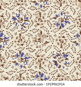 Seamless abstract pattern with the image of flowers
