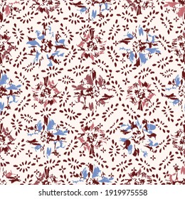 Seamless abstract pattern with the image of flowers
