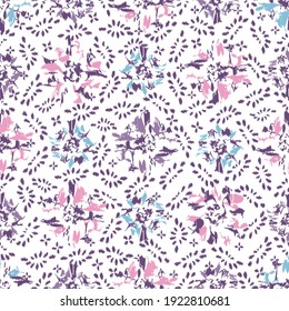 Seamless abstract pattern with the image of flowers
